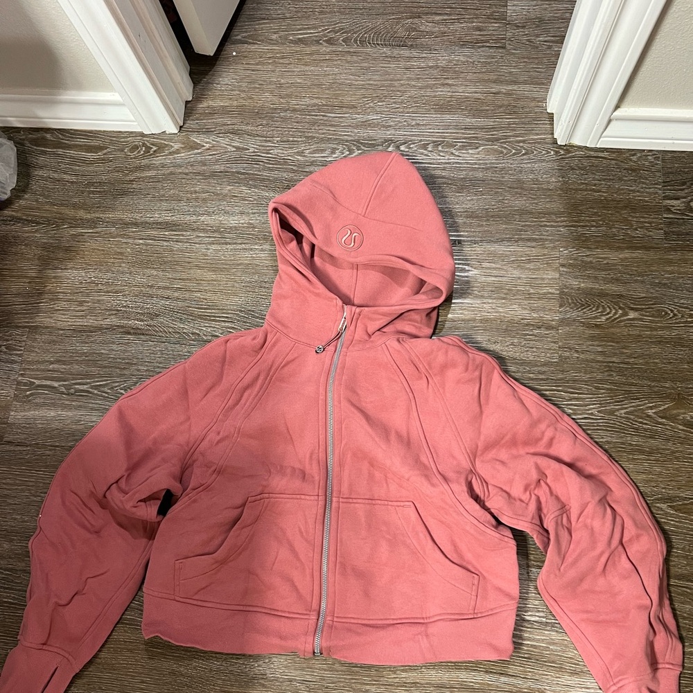 lululemon scuba full zip brier rose